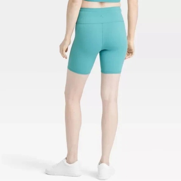 JoyLab Women's V-Waistband High Rise Bike Shorts 6” NWT Teal Multiple Sizes - Picture 2 of 5